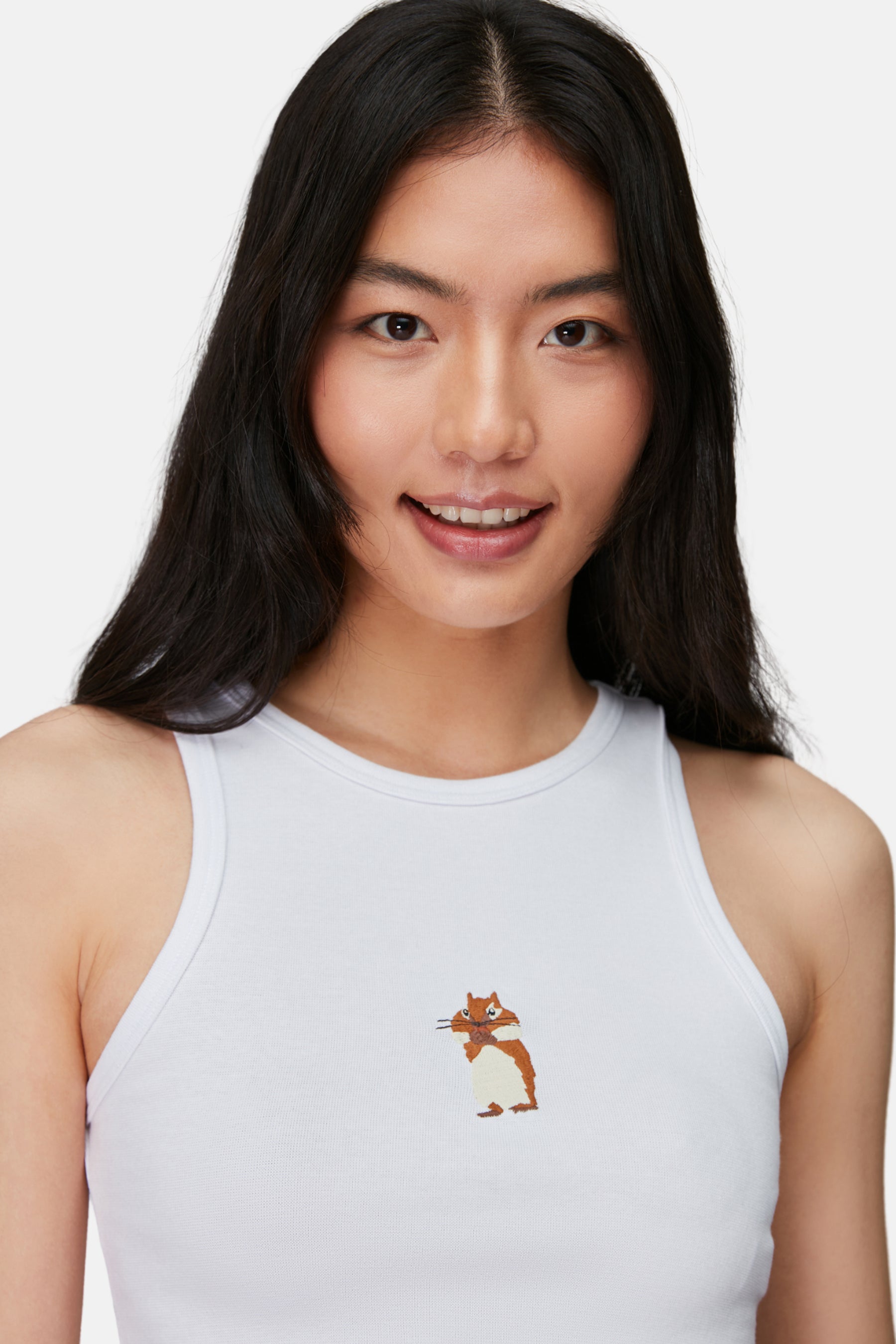 Reflect Studio // Frauen Tank Top // Eichhörnchen // Weiß