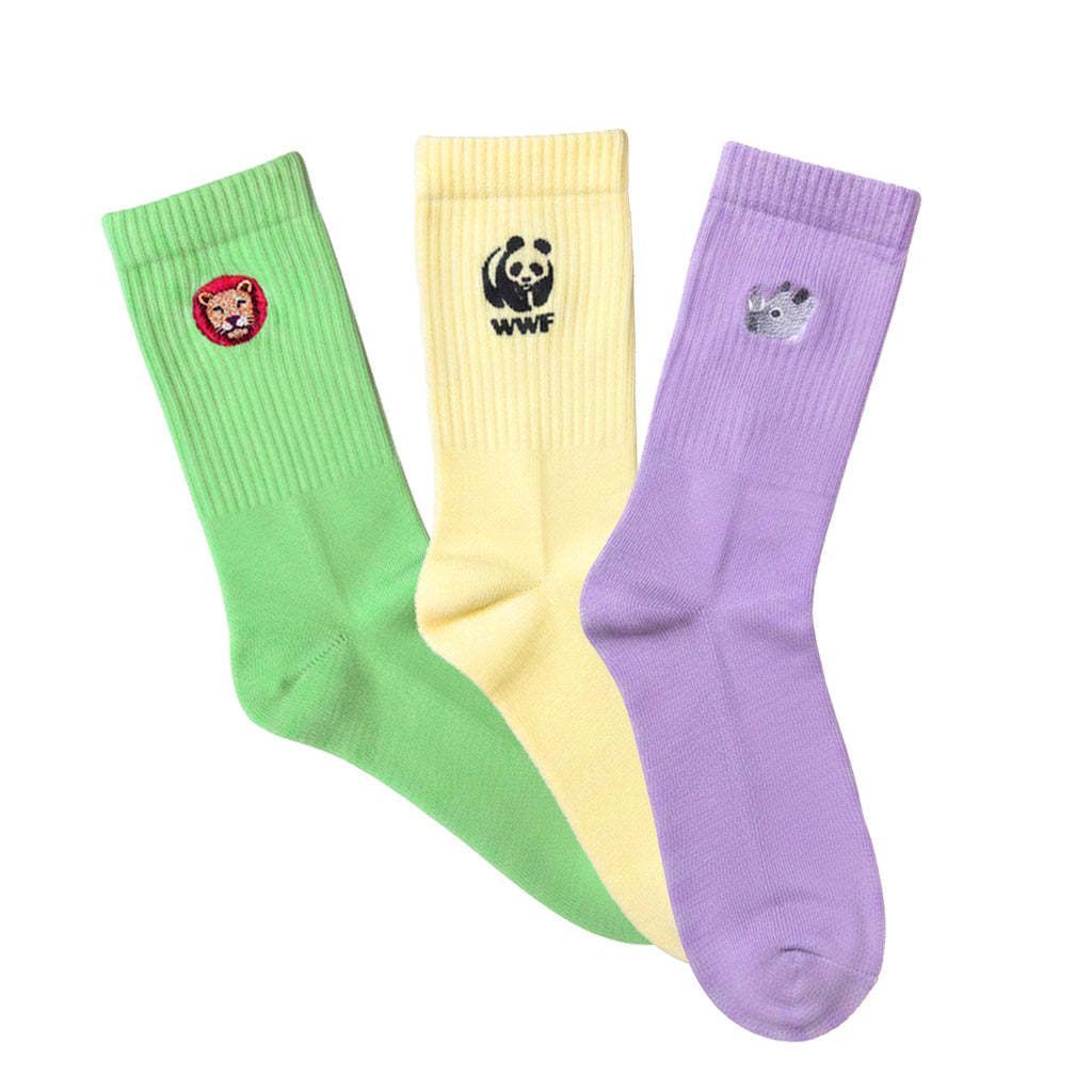 Socken mit Tierstick im 3er Set
