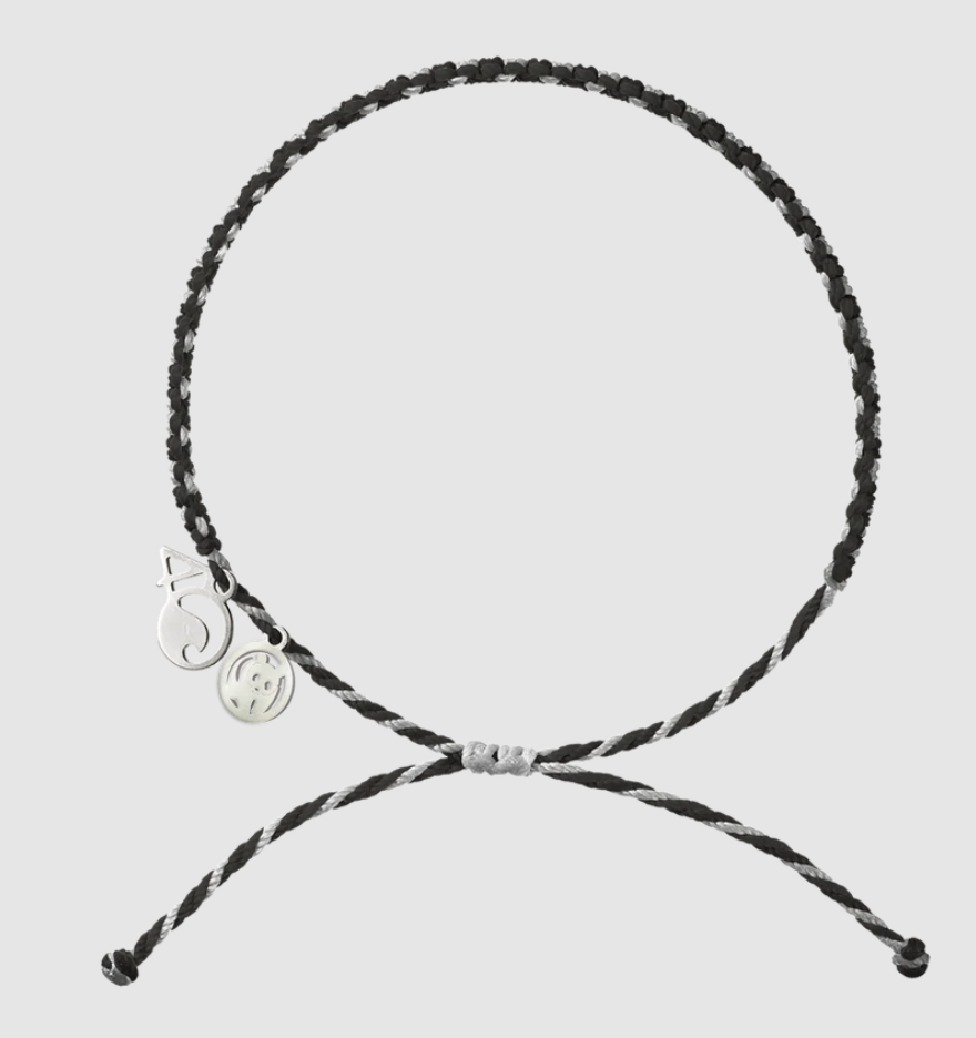 4Ocean Armband // WWF Logo // Schwarz-Weiß
