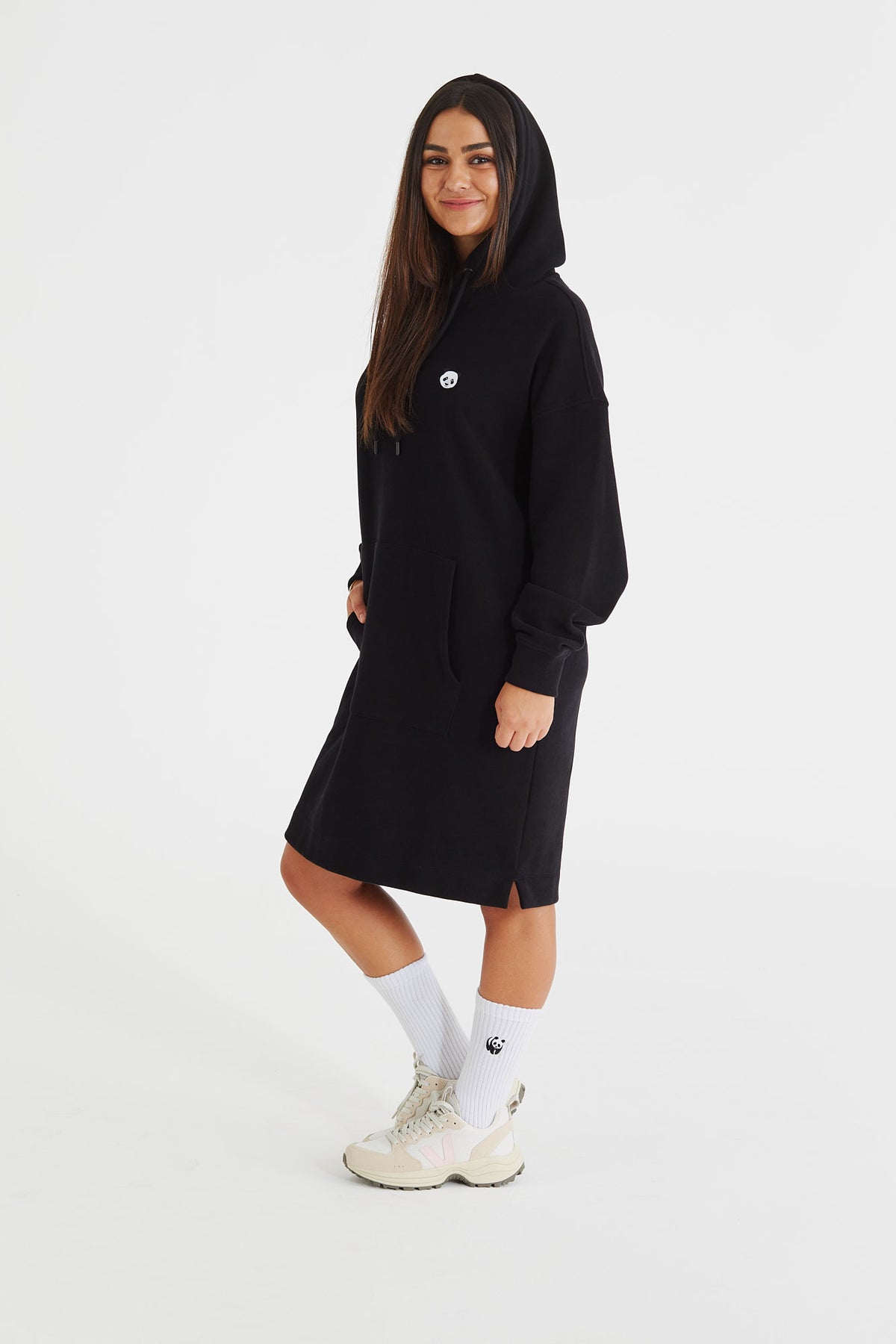 Reflect Studio Sweatkleid // Panda // Schwarz