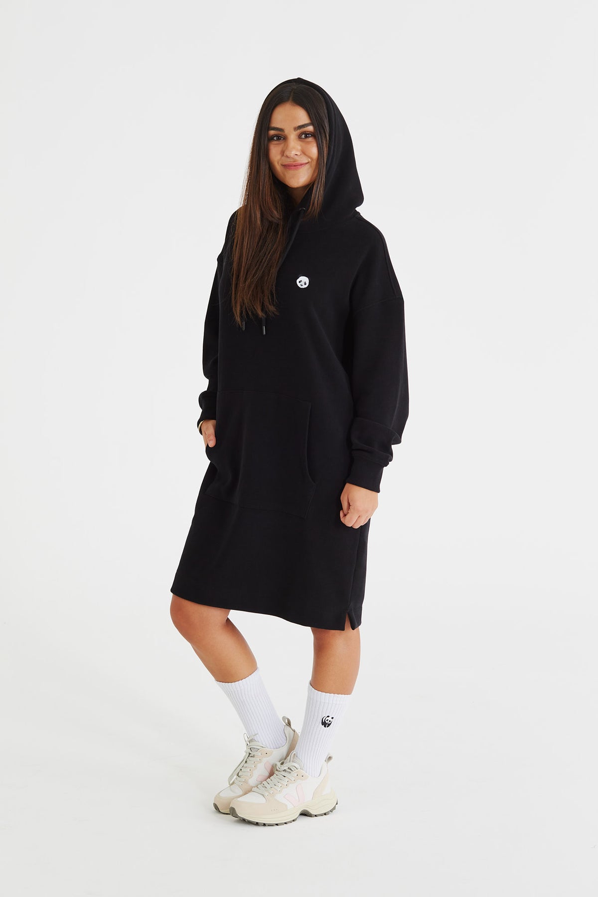 Reflect Studio Sweatkleid // Panda // Schwarz