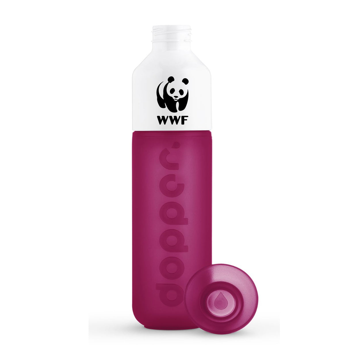 Dopper Original Trinkflasche mit WWF Logo (450 ml) // Funky Fuchsia
