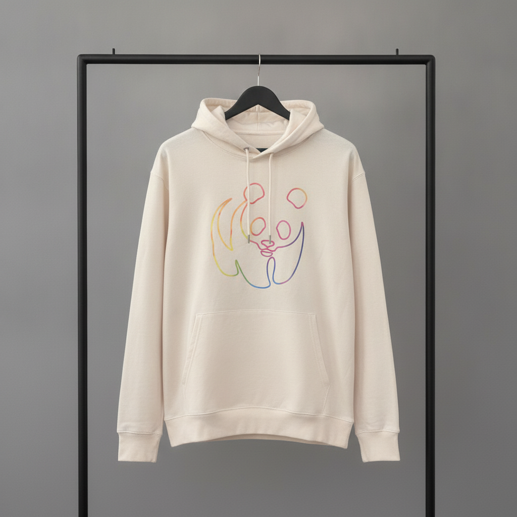 Unisex Hoodie // Rainbow Panda // Honey Paper