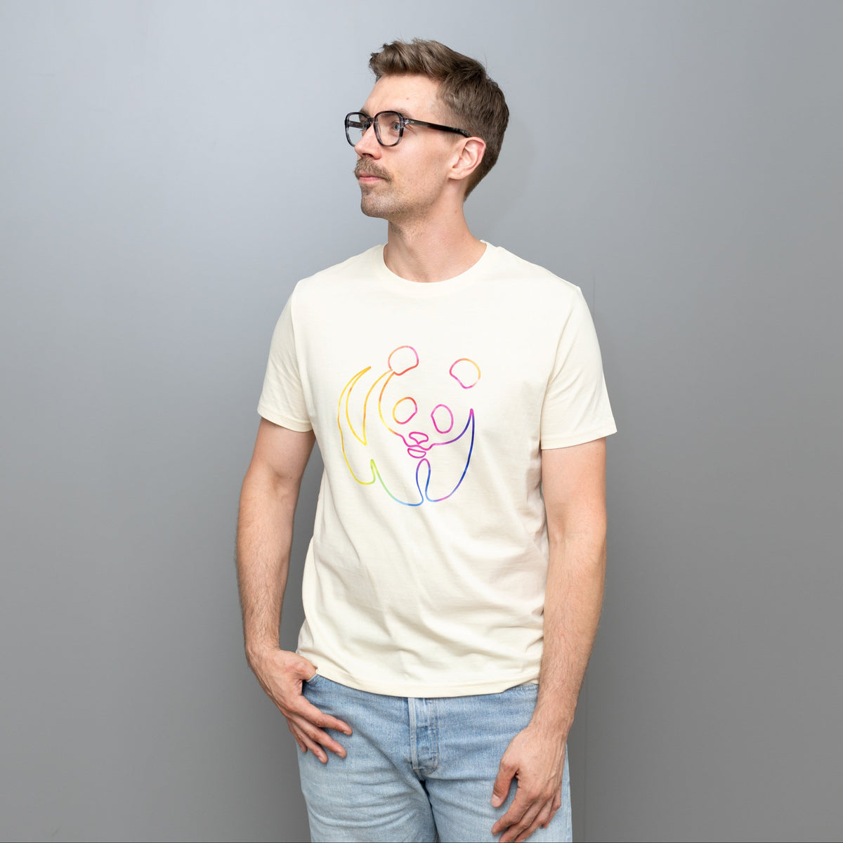 Unisex T-Shirt // Rainbow Panda // Honey Paper