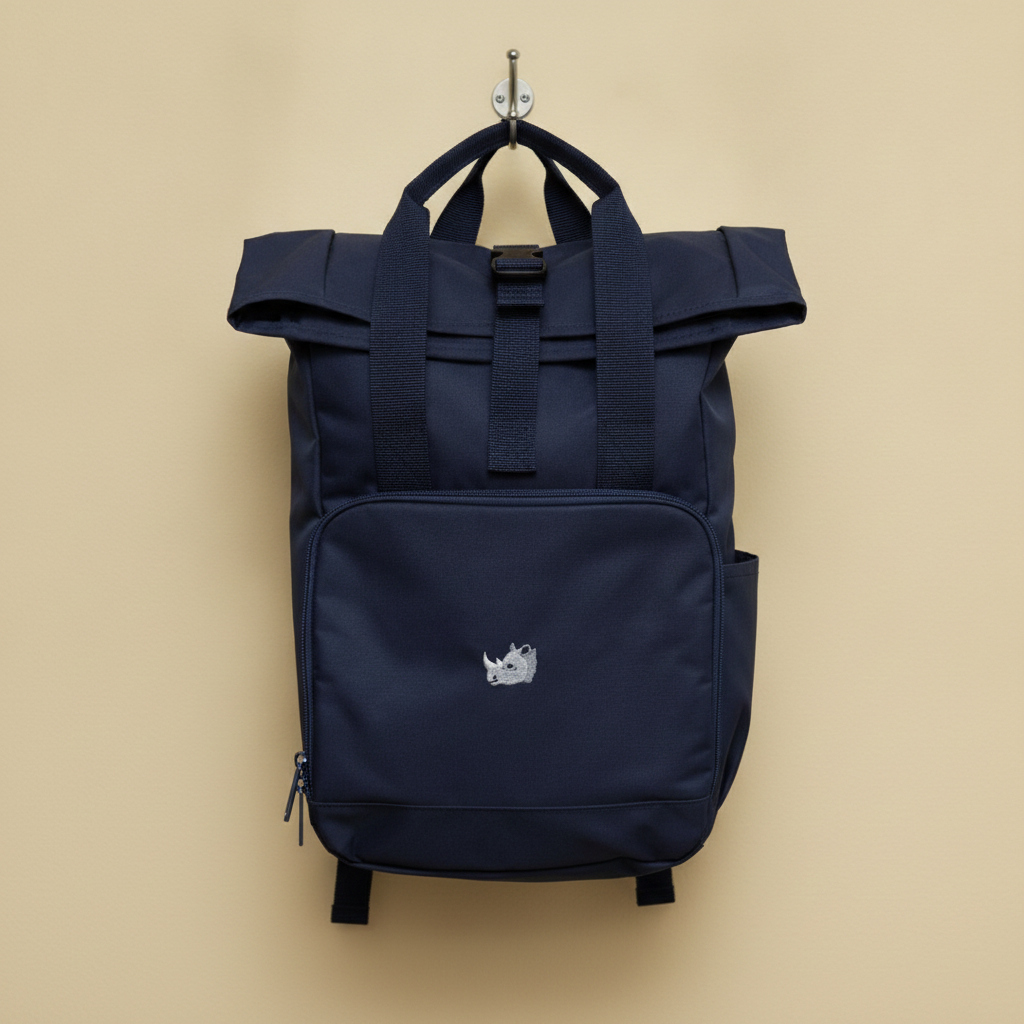 Unisex Rucksack // 9 Liter // Nashorn // blau