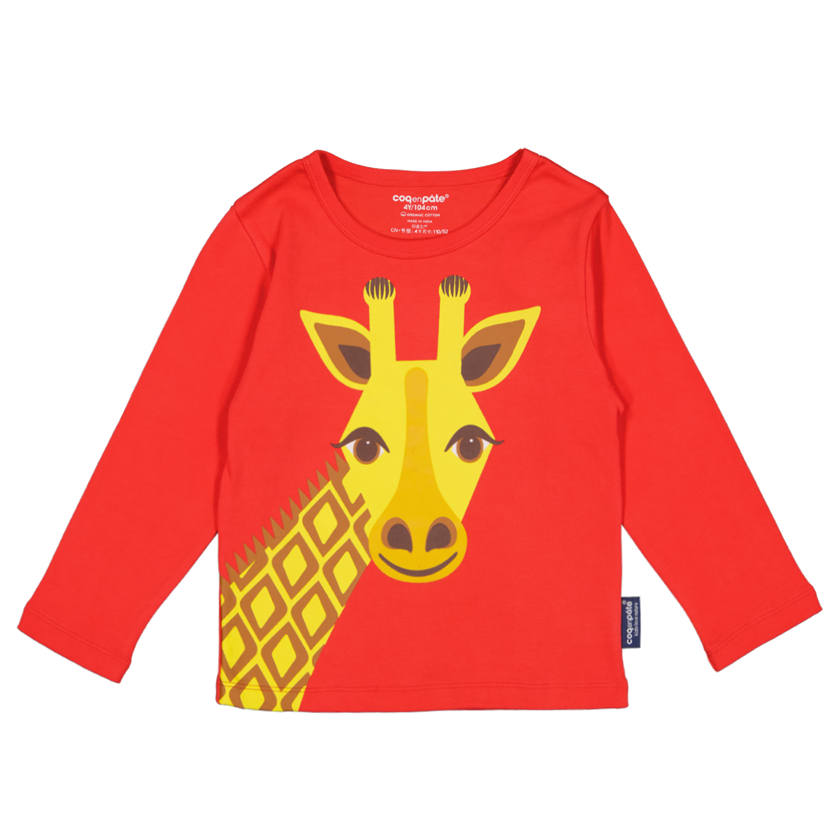 Coq en Pate // Kinder Longsleeve // Giraffe // rot