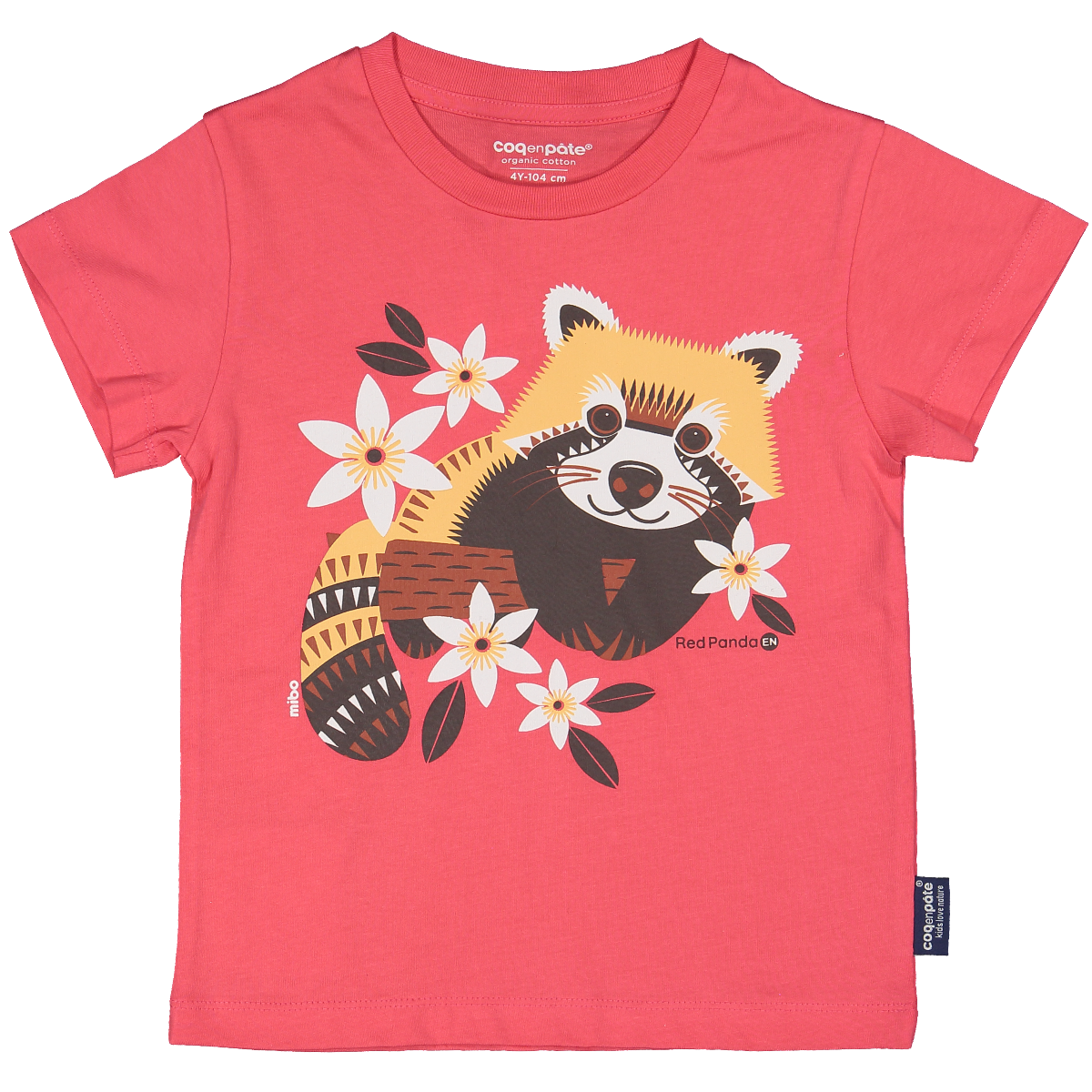 Coq en Pate // Kinder T-Shirt // Roter Panda // Rot