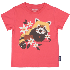 Coq en Pate // Kinder T-Shirt // Roter Panda // Rot