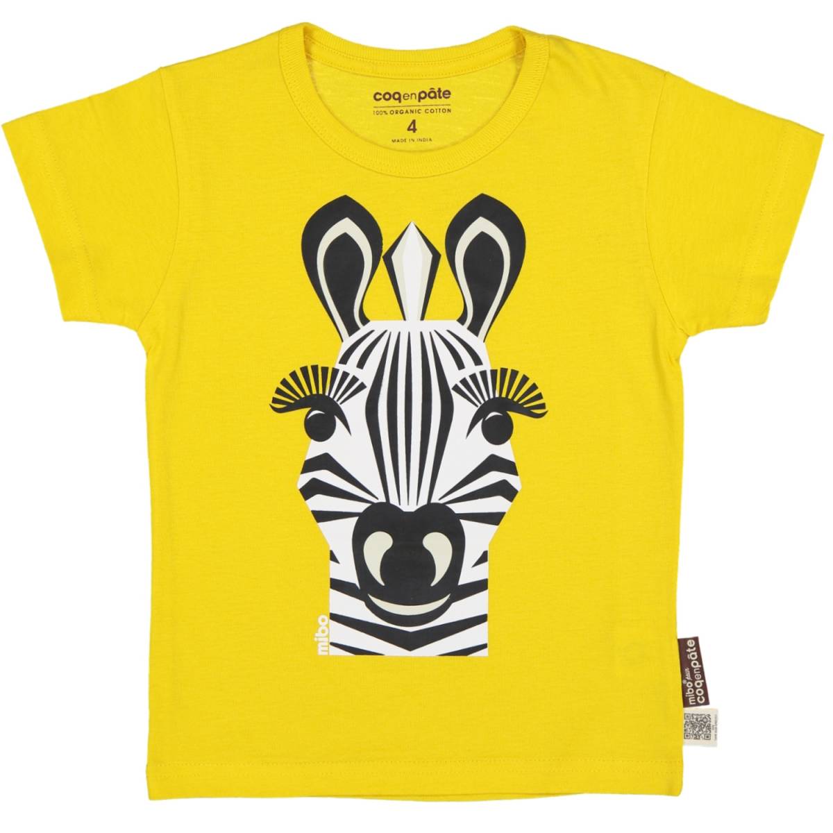 Coq en Pate // Kinder T-Shirt // Zebra // gelb