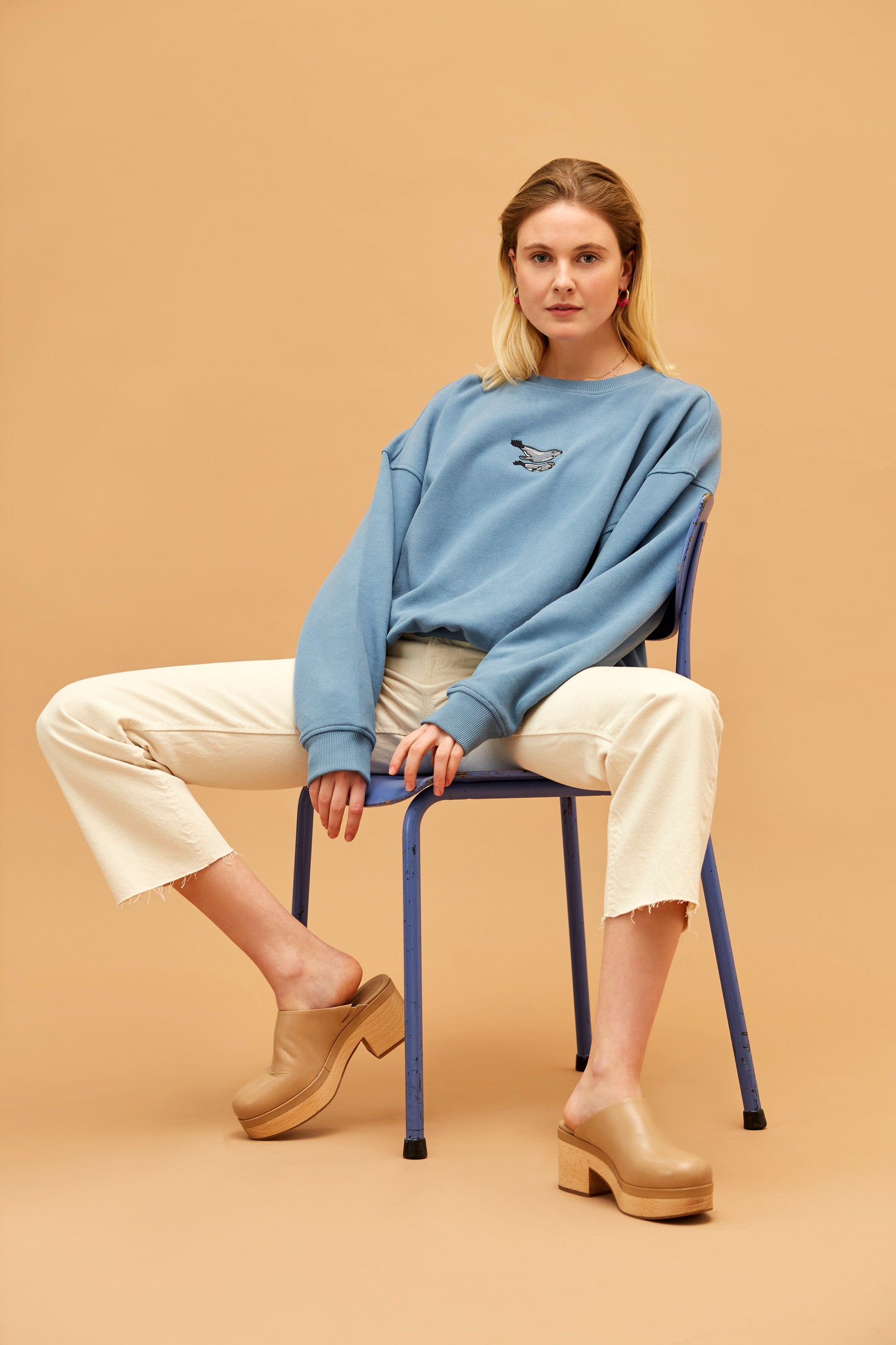 Unisex Sweatshirt // Robben // Blaugrau