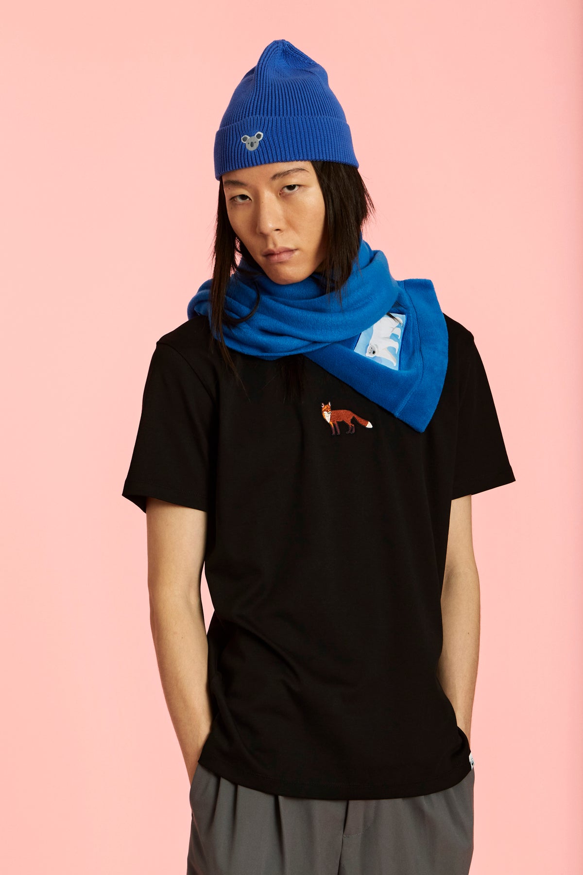 Unisex Fleeceschal // Eisbär // Blau