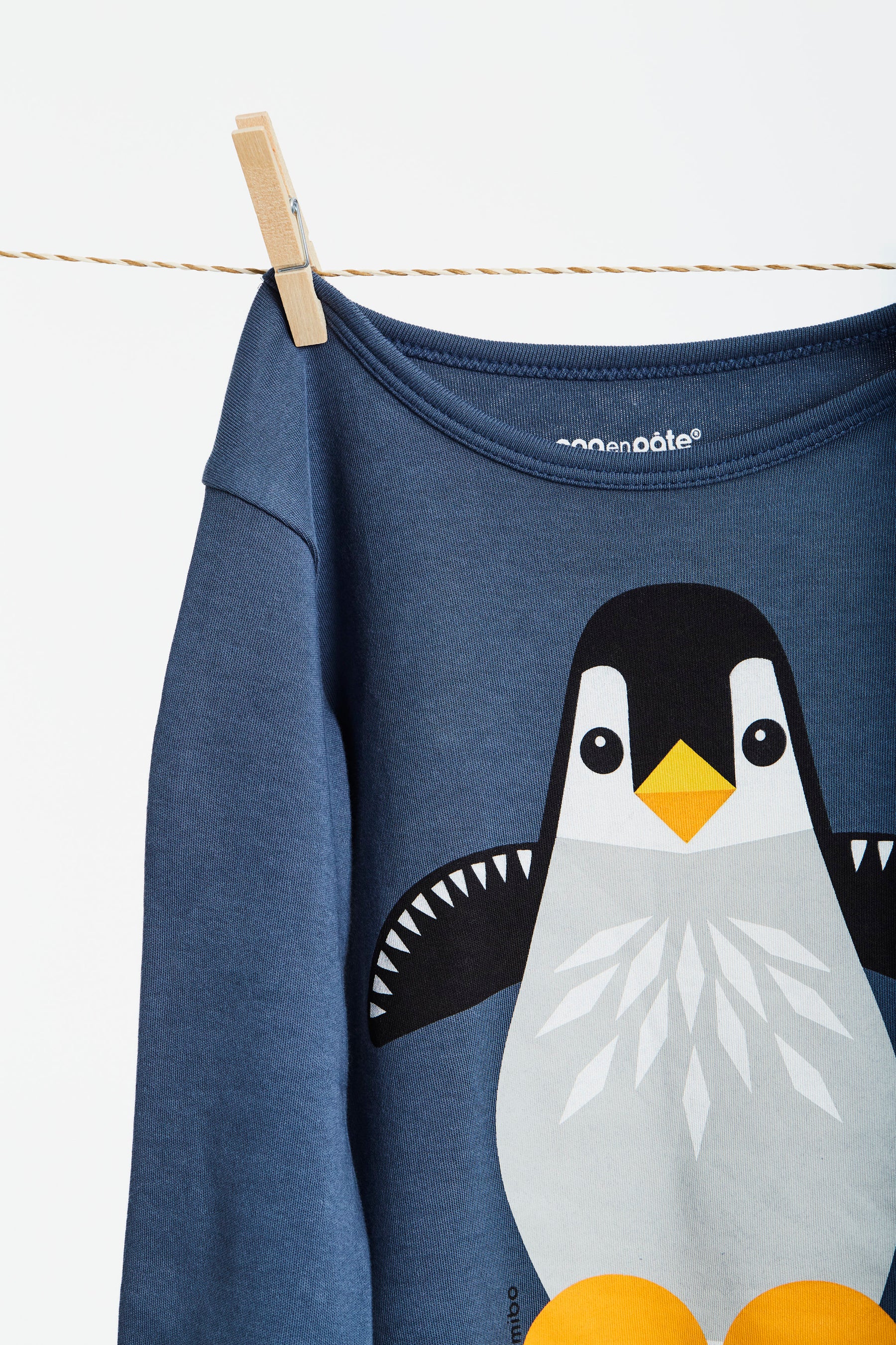 Kinder Longsleeve // Pinguin // Dunkelblau