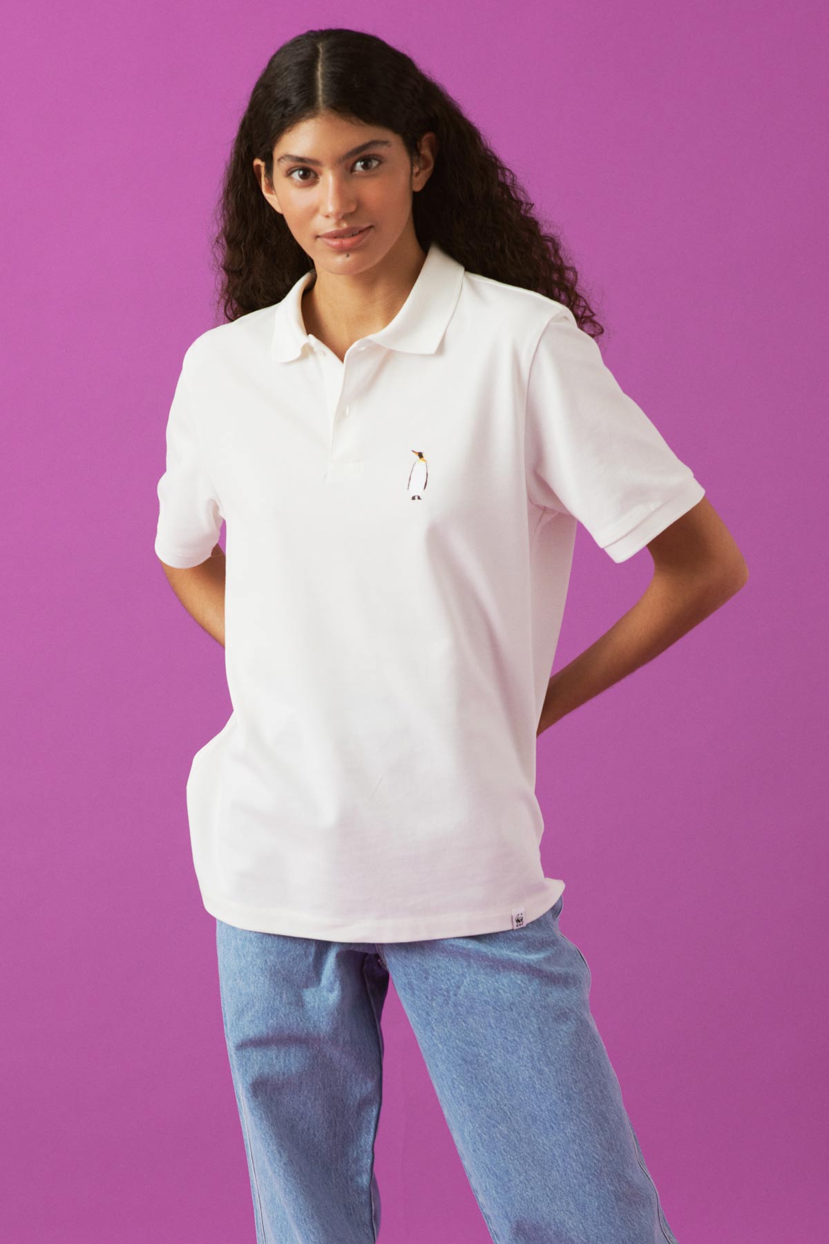 Polo Shirt // Pinguin // Weiß