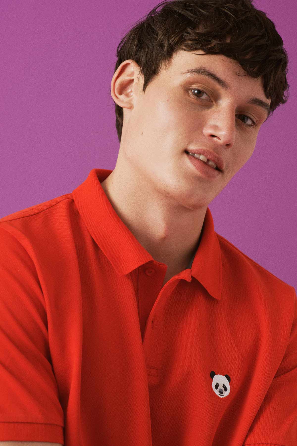 Polo Shirt // Panda // Rot