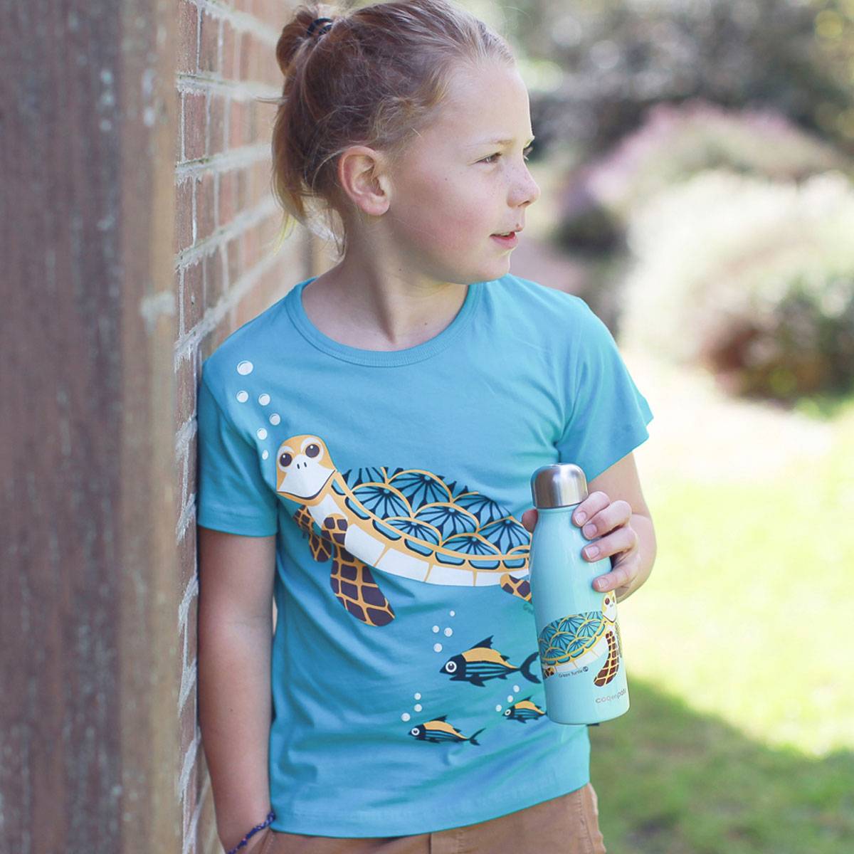 Coq En Pate // Kinder T-Shirt // Schildkröte // Türkis