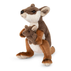 WWF Plüschtier // Wallaby Känguru mit Baby // Braun // 19 cm