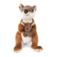 WWF Plüschtier // Wallaby Känguru mit Baby // Braun // 19 cm