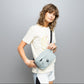 Unisex Cross Body Bag // 2 Liter // Panda // salbeigrün
