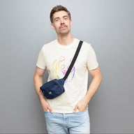 Unisex Cross Body Bag // 2 Liter // Nashorn // blau