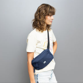 Unisex Cross Body Bag // 2 Liter // Nashorn // blau