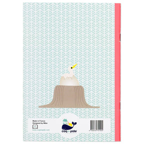 Coq en Pate // A5 Notizbuch // Flamingo // Blau
