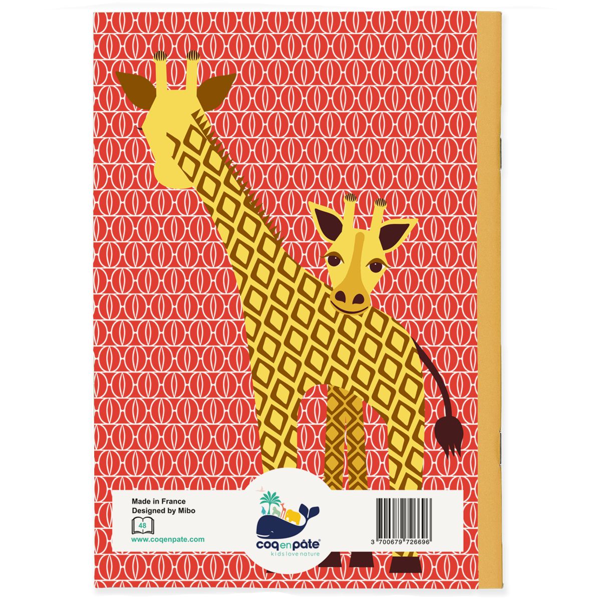 Coq en Pate // A5 Notizbuch // Giraffe // Rot