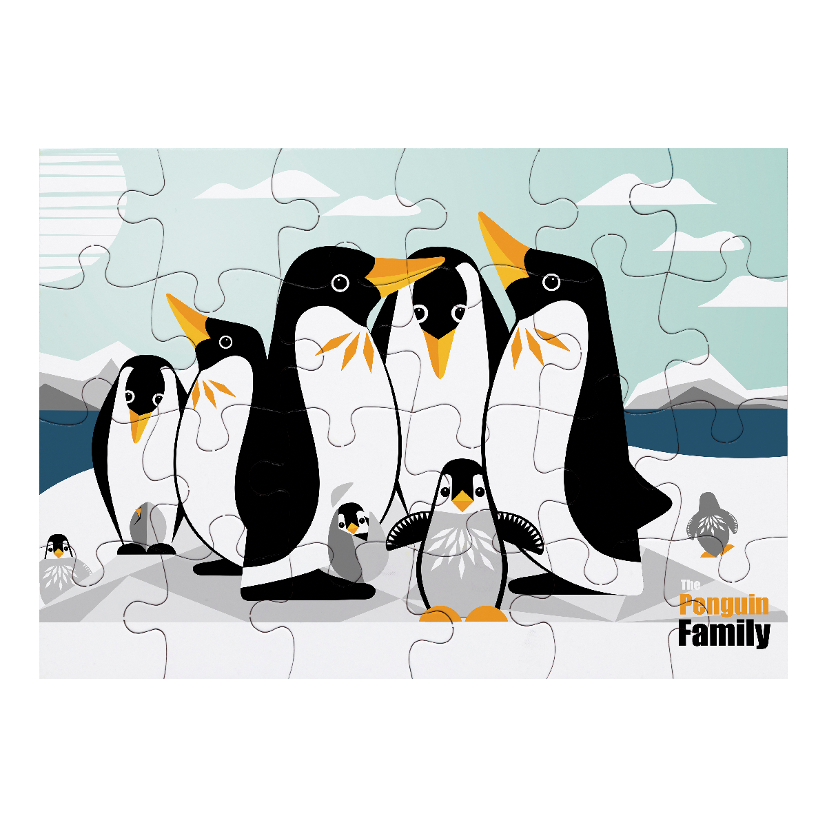 Coq en Pate // Puzzle // Pinguin Familie // 24 Teile