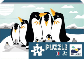 Coq en Pate // Puzzle // Pinguin Familie // 24 Teile