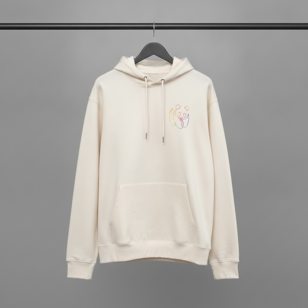 Unisex Hoodie // Rainbow Panda Mini // Honey Paper