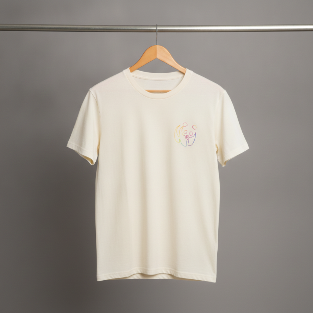 Unisex T-Shirt // Rainbow Panda Mini // Honey Paper