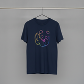 Unisex T-Shirt // Rainbow Panda // Navy