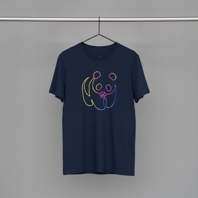 Unisex T-Shirt // Rainbow Panda // Navy