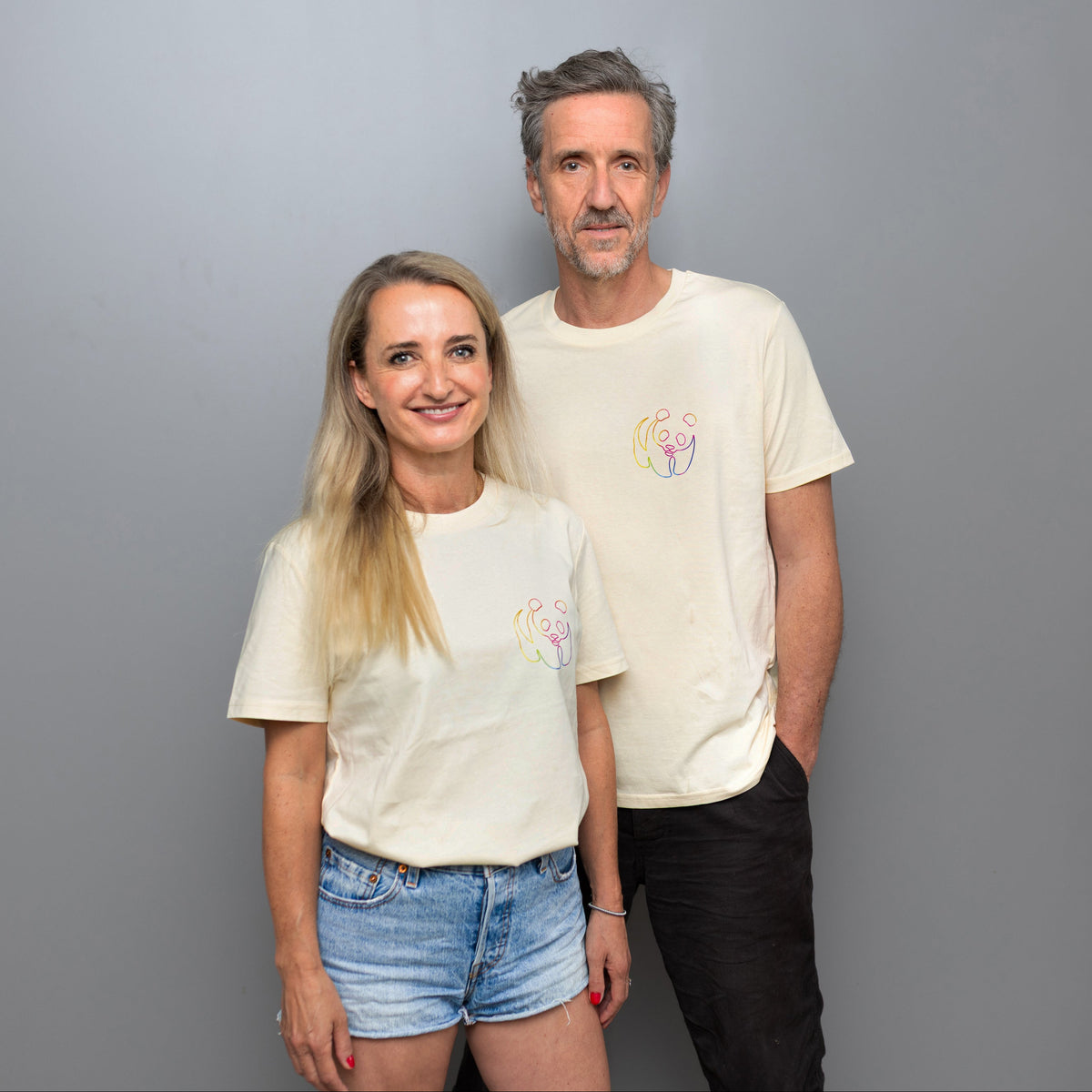 Unisex T-Shirt // Rainbow Panda Mini // Honey Paper