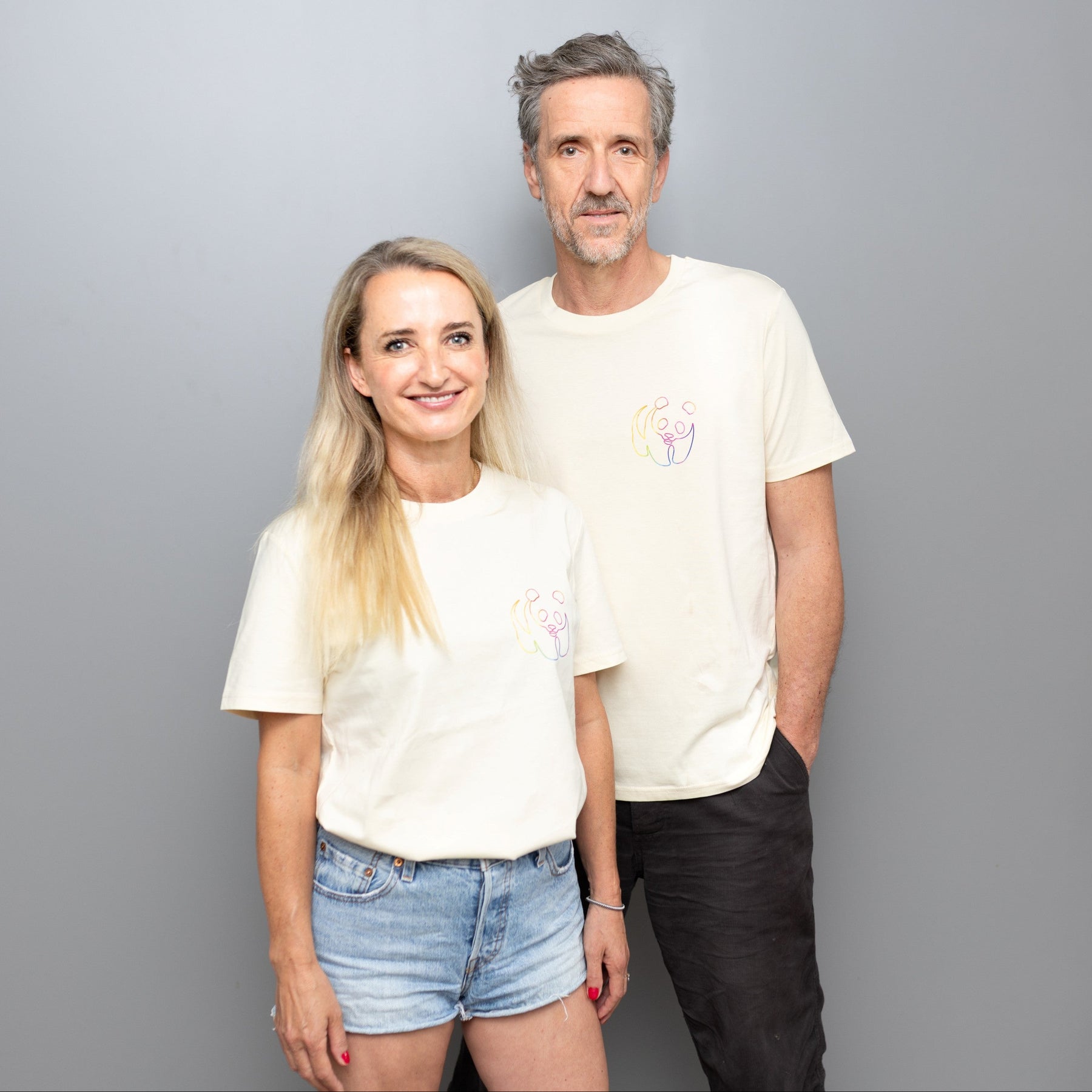Unisex T-Shirt // Rainbow Panda Mini // Honey Paper
