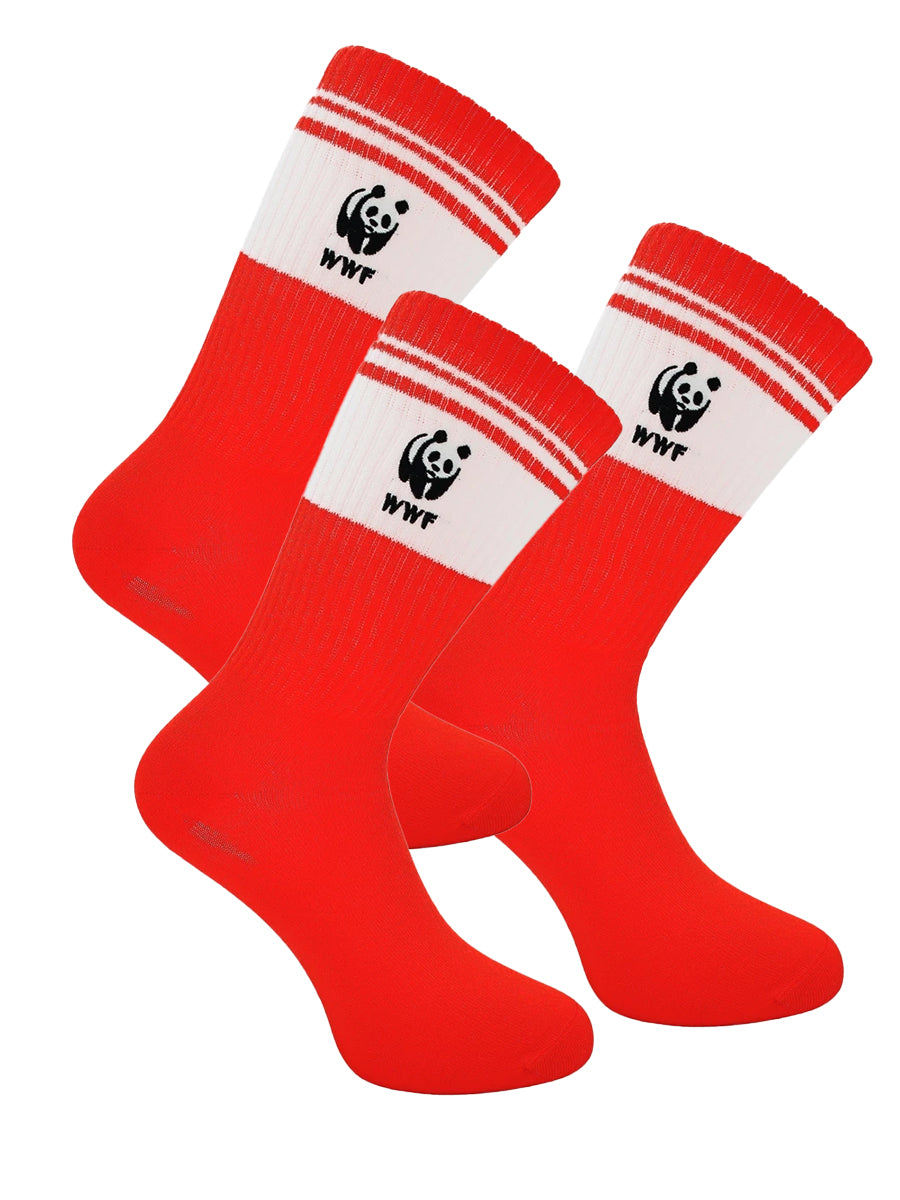 WWF Panda Socken rot im Multipack (3er & 5er Set)