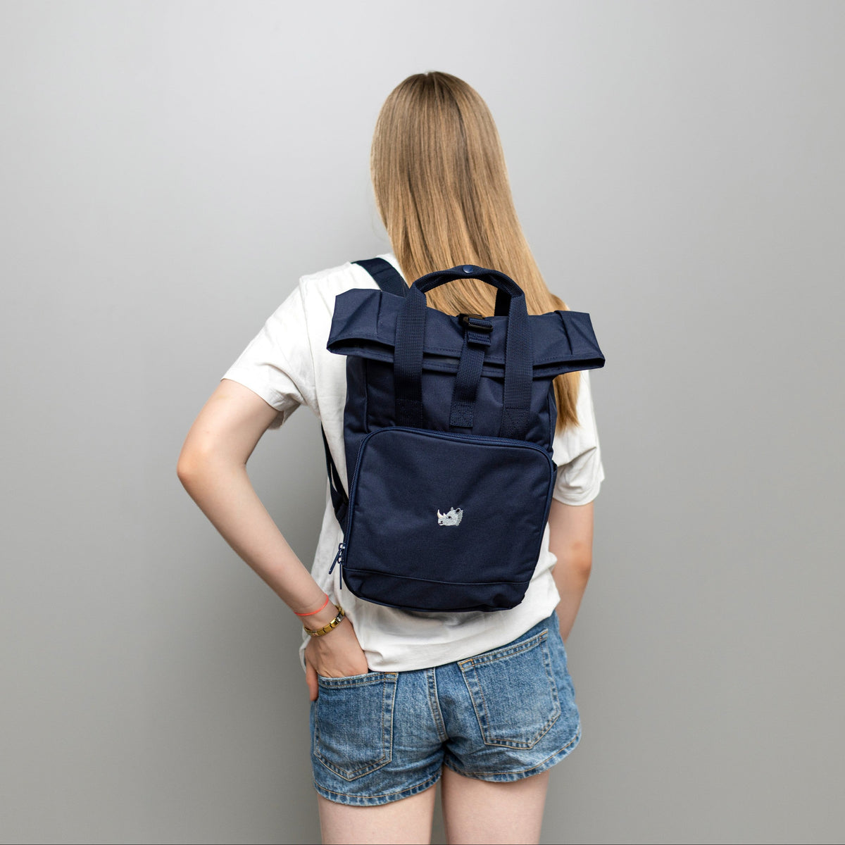 Unisex Rucksack // 9 Liter // Nashorn // blau
