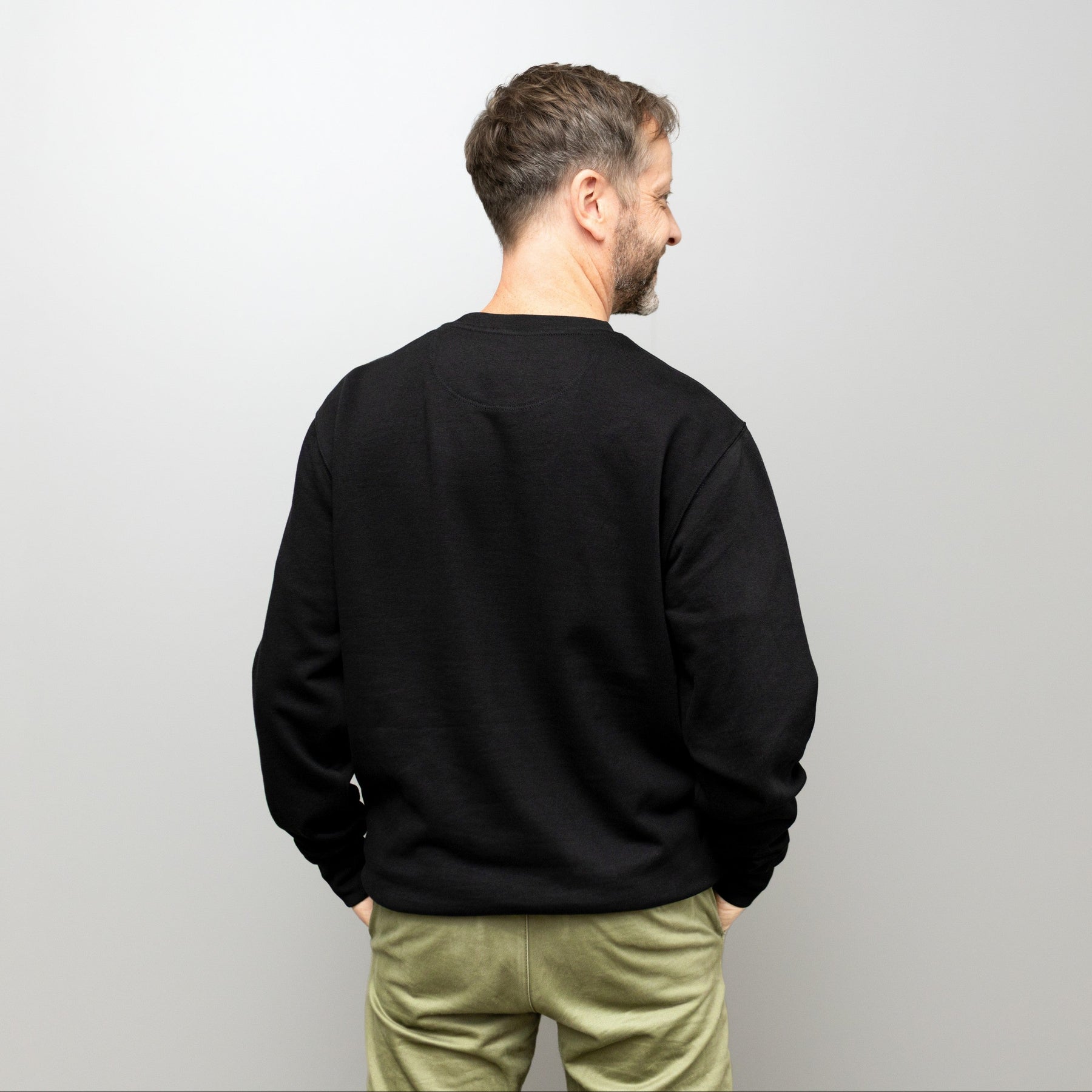 Unisex Sweatshirt // Rainbow Panda // Schwarz