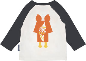 Raglan Longsleeve // Fuchs // Schiefergrau
