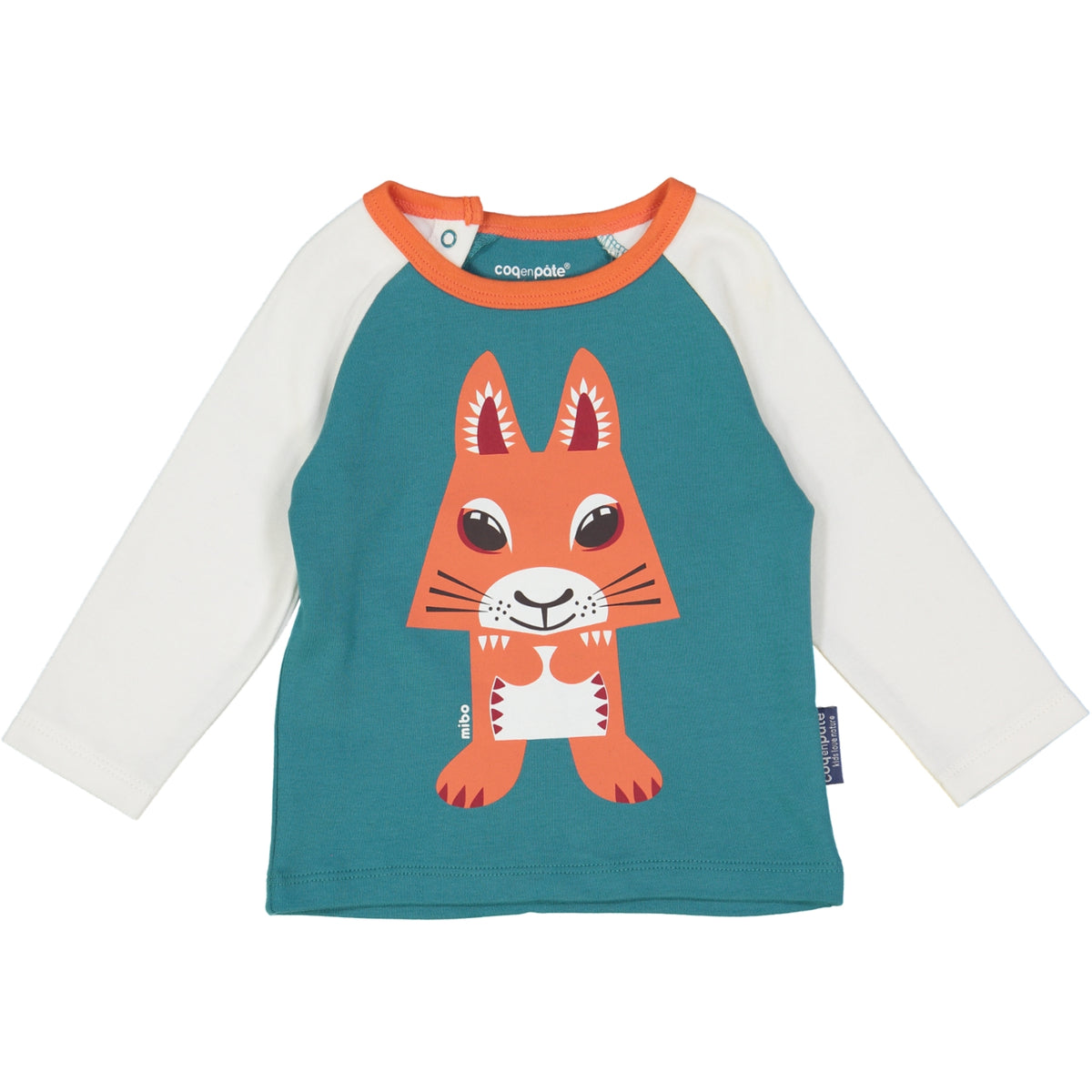 Raglan Longsleeve // Eichhörnchen // Blaugrün