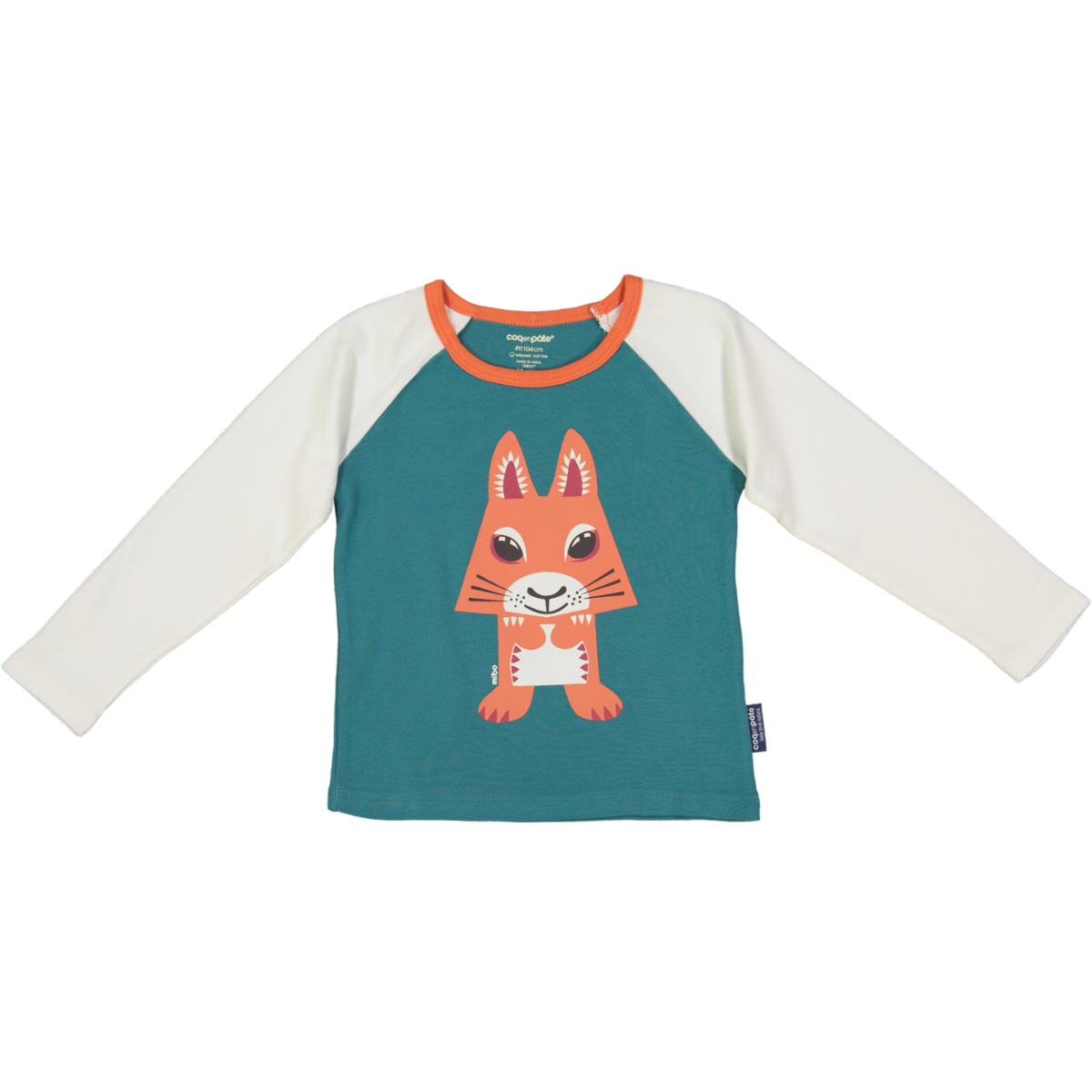 Raglan Longsleeve // Eichhörnchen // Blaugrün