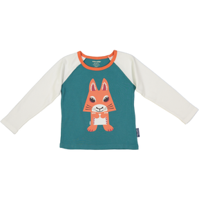 Raglan Longsleeve // Eichhörnchen // Blaugrün