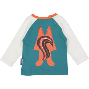 Raglan Longsleeve // Eichhörnchen // Blaugrün