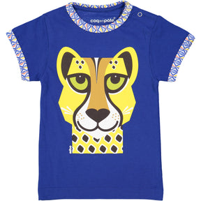 Coq en Pate // Baby T-Shirt (1 Jahr) // Gepard // blau