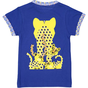 Coq en Pate // Baby T-Shirt (1 Jahr) // Gepard // blau