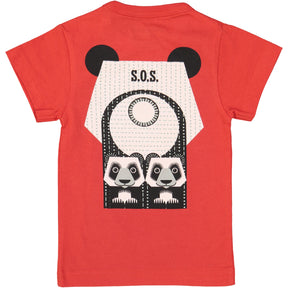 Coq en Pate // Baby T-Shirt (1 Jahr) // Panda // rot