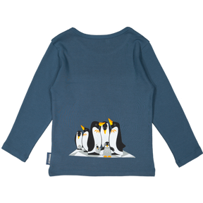 Kinder Longsleeve // Pinguin // Dunkelblau