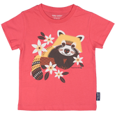 Coq en Pate // Kinder T-Shirt // Roter Panda // Rot