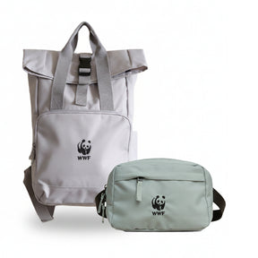 Rucksack & Bauchtasche mit WWF Logo als Set