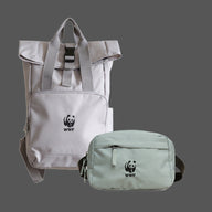 Rucksack & Bauchtasche mit WWF Logo als Set