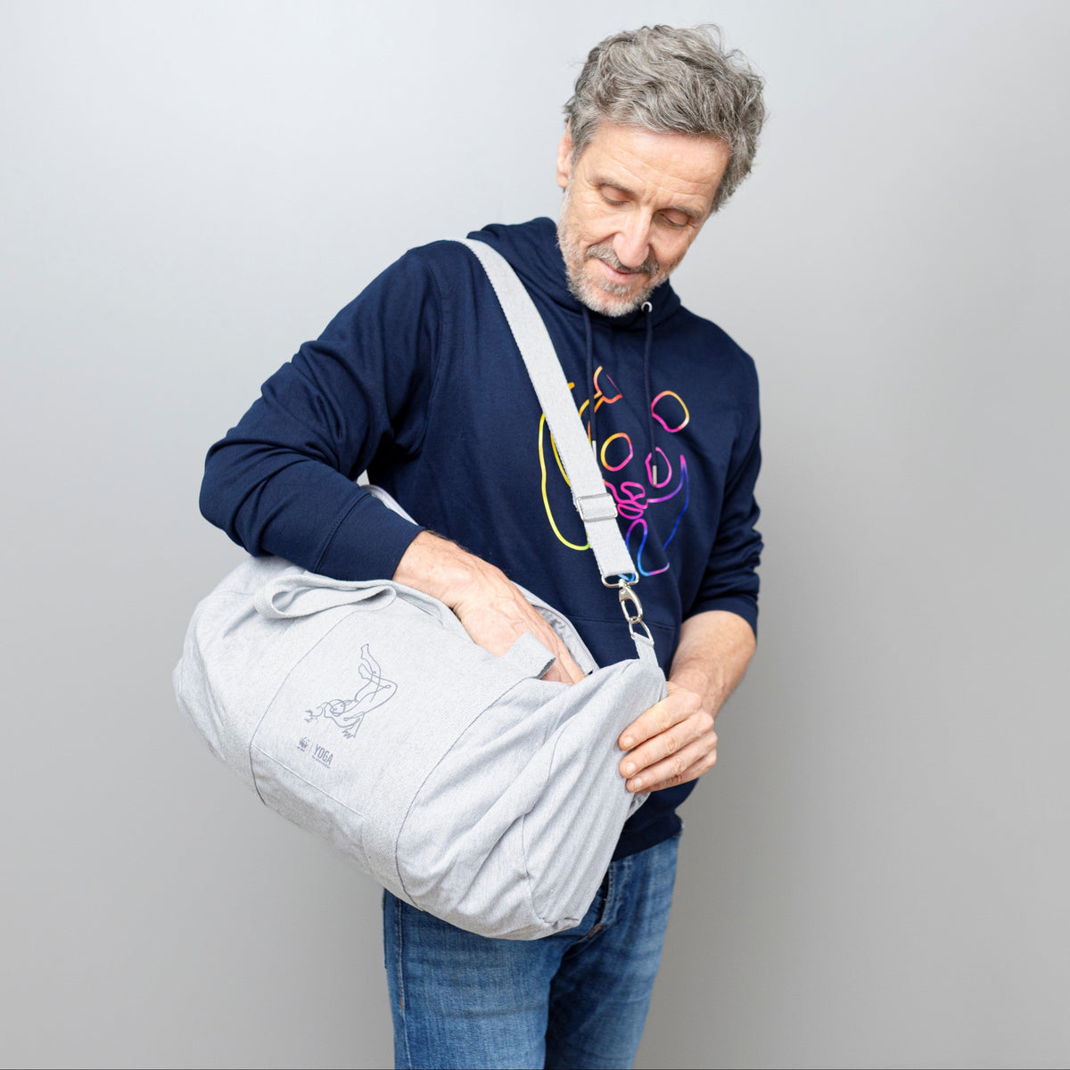 Unisex Dufflebag // WWF Yoga // grau